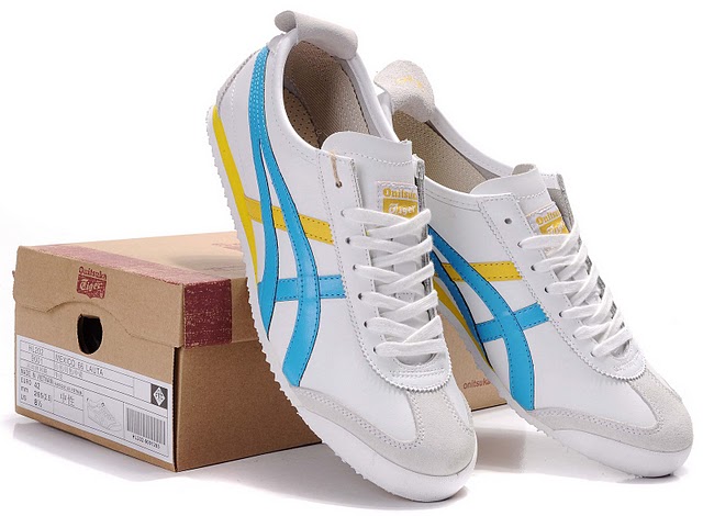 (White/ Blue/ Yellow) Mexico 66 Shoes - Click Image to Close