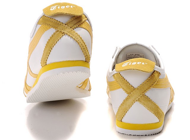 Men's Onitsuka Tiger Mexico 66 Sport Shoes (White/ Yellow) - Click Image to Close