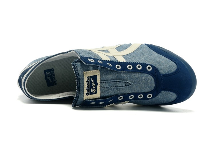 (Blue Chambray/ Natural) Mexico 66 Slip On Sneakers - Click Image to Close