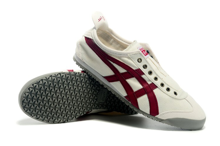 (White/ Brown) Onitsuka Tiger Mexico 66 SLIP ON Shoes - Click Image to Close