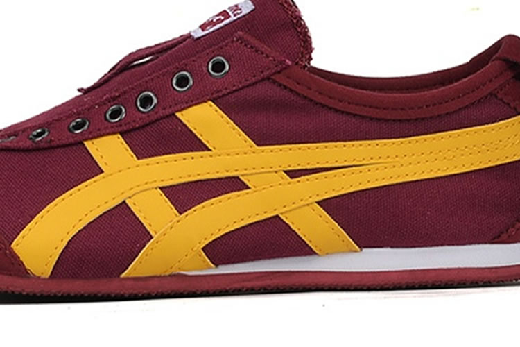 (Claret-Red/ Yellow) Onitsuka Tiger Mexico 66 Paraty Shoes - Click Image to Close