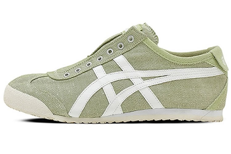 (LT Green/ White) Onitsuka Tiger Mexico 66 Slip On Shoes - Click Image to Close