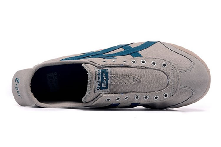(Grey/ Blue) Mexico 66 Slip On Shoes - Click Image to Close