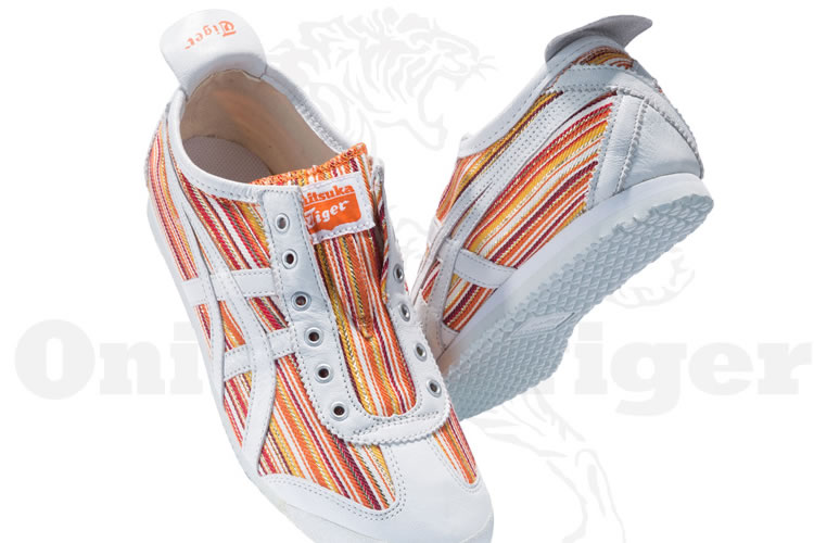 (Orange/ White) Onitsuka Tiger Mexico 66 Paraty Shoes - Click Image to Close