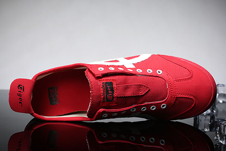 (Red/ White) Onitsuka Tiger Mexico 66 Slip On Shoes - Click Image to Close