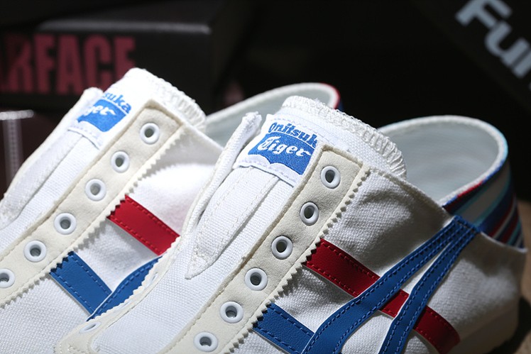 (White/ Blue/ Red) Onitsuka Tiger Mexico 66 Slip-On Shoes