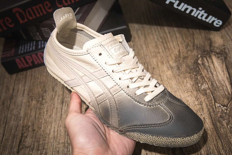 (Beige Silver Black) Onitsuka Tiger DX Running Shoes - Click Image to Close
