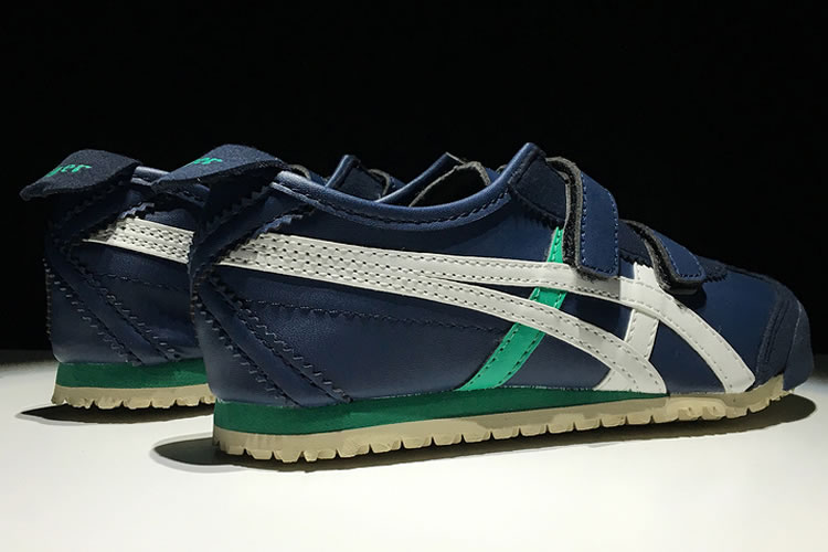 (DK Blue/ White/ Green) Mexico 66 BAJA PS Big Kid's Shoes - Click Image to Close