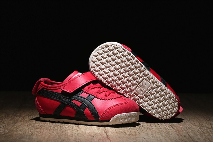(Red/ Black) Onitsuka Tiger Mexico 66 BAJA TS Little Kid Shoes - Click Image to Close
