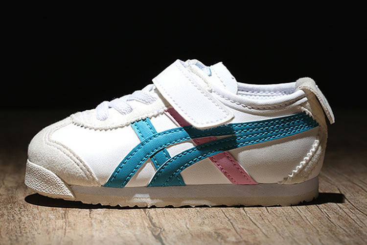 (Blue/ White/ Pink) Onitsuka Tiger Mexico 66 BAJA TS Little Kids Shoes - Click Image to Close