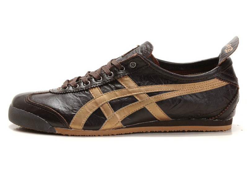 Men's Onitsuka Tiger LAUTA Shoes Mexico 66 New (Brown/ Gold)