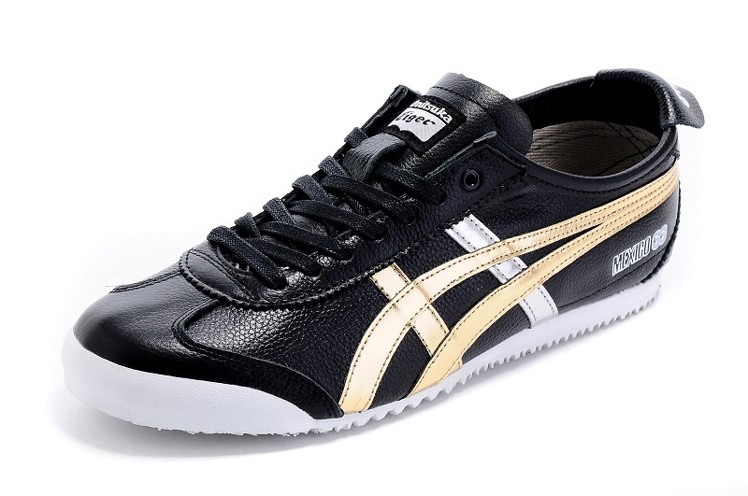 Onitsuka Tiger Mexico 66 (Black/ Gold/ Silver) Shoes - Click Image to Close