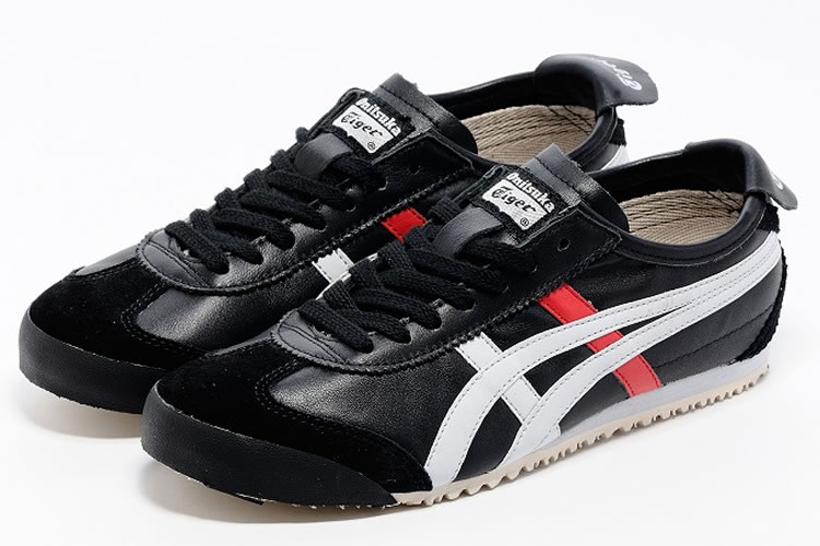 onitsuka tiger black white red