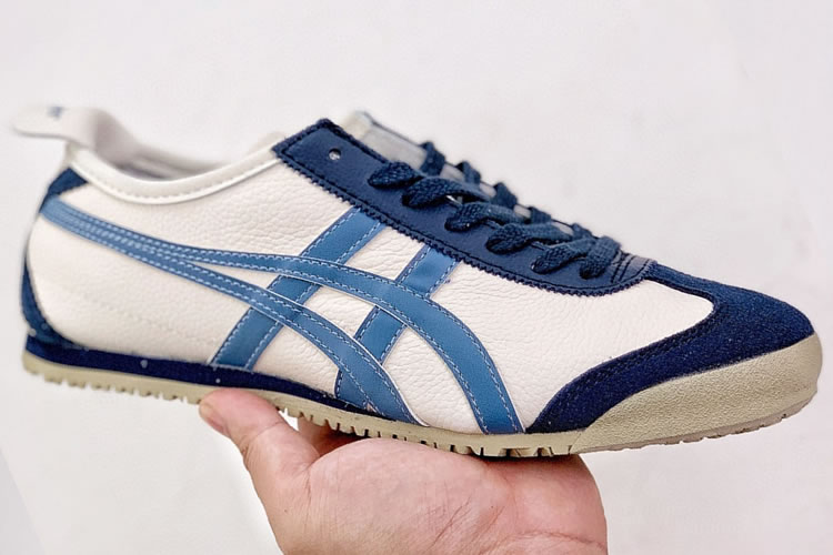 Onitsuka Tiger Mexico 66 (White/ Blue/ DK Blue) Shoes - Click Image to Close