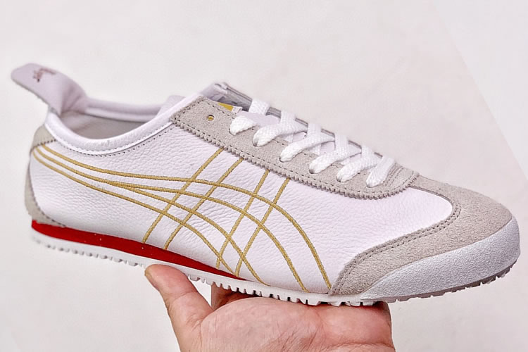 (White/ Pure Gold/ Red) Mexico 66 Shoes