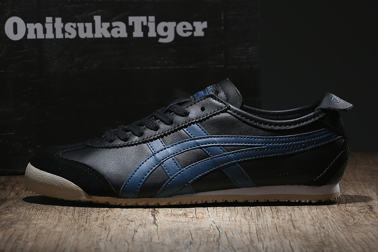 (Black/ Blue) New Onitsuka Tiger Mexico 66 Shoes - Click Image to Close