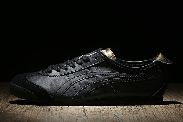 (Black/ Gold) Onitsuka Tiger Mexico 66 Shoes - Click Image to Close