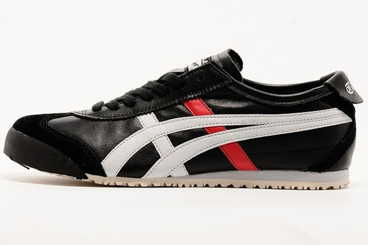 (Black/ White/ Red) Onitsuka Tiger Mexico 66 Shoes - Click Image to Close