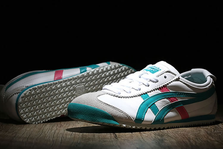 (White/ Green/ Red) Onitsuka Tiger Mexico 66 Women Shoes - Click Image to Close