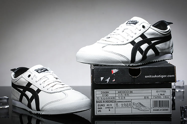 (White/ Black) Onitsuka Tiger Mexico 66 Women Shoes - Click Image to Close