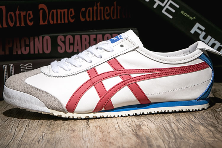 (White/ Red/ Blue) Onitsuka Tiger Mexico 66 Shoes - Click Image to Close