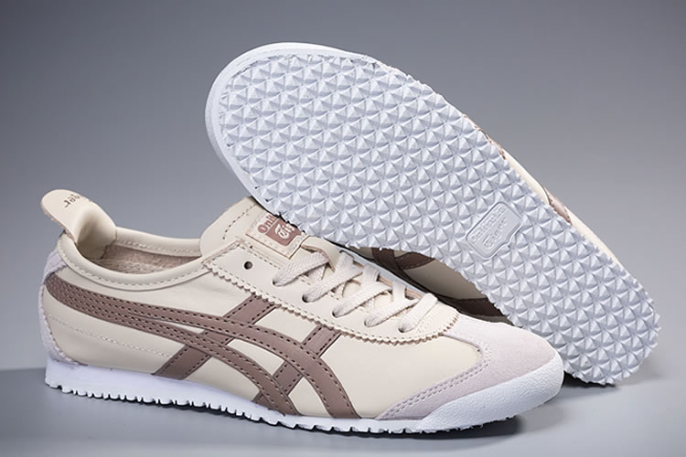 (Ivory/ Taupe) Onitsuka Tiger Mexico 66 Shoes - Click Image to Close