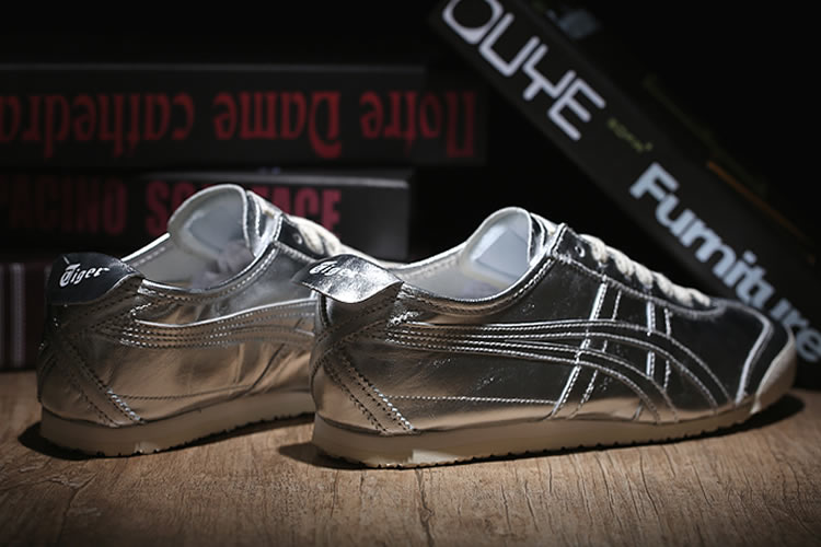 (All Silver) Onitsuka Tiger Mexico 66 New Retro Shoes - Click Image to Close
