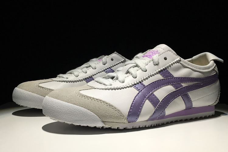 (Cream/ Violet Storm) Mexico 66 Vintage Womens Sneakers - Click Image to Close