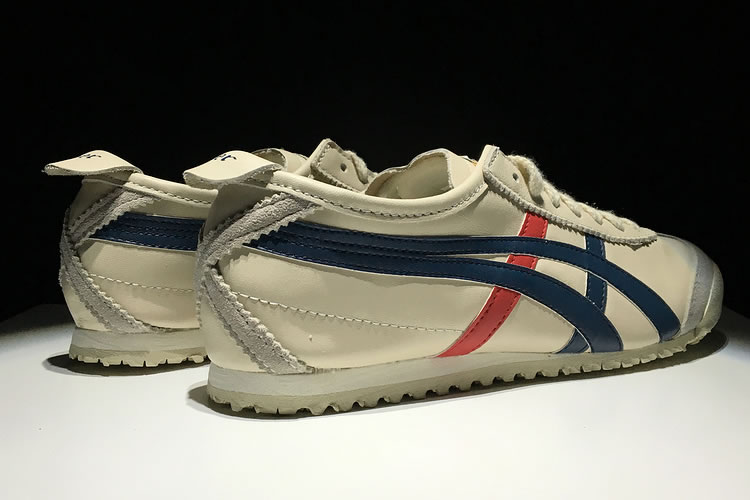 (Beige/ Blue/ Red) Onitsuka Tiger Mexico 66 Shoes - Click Image to Close