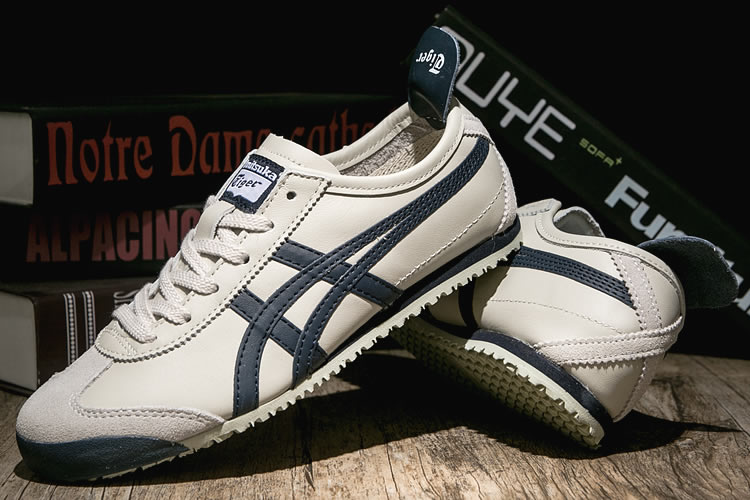 (Beige/ DK Blue) Onitsuka Tiger Mexico 66 Shoes