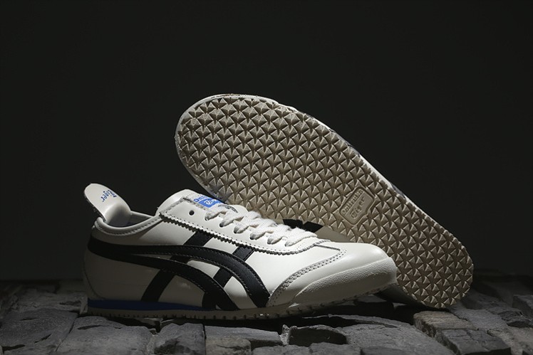 (White/ Black/ Blue) Onitsuka Tiger Mexico 66 Shoes - Click Image to Close