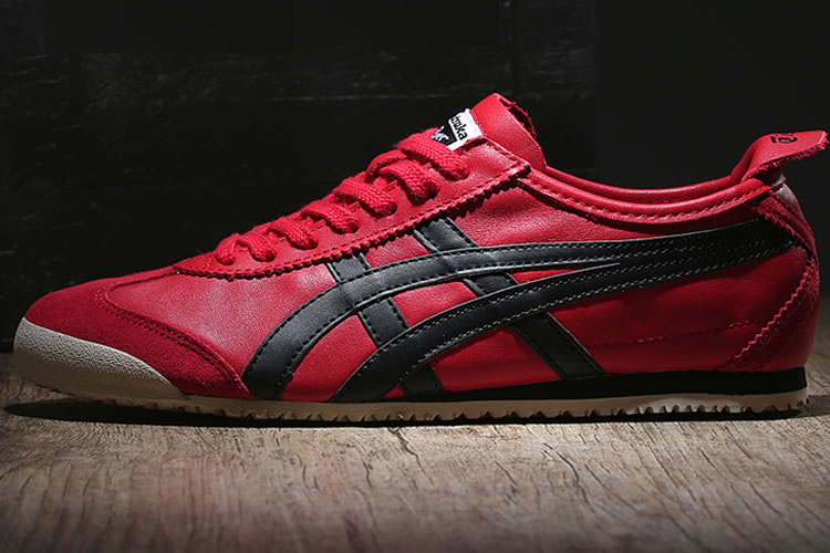 (Red/ Black) New Onitsuka Tiger Mexico 66 Shoes - Click Image to Close