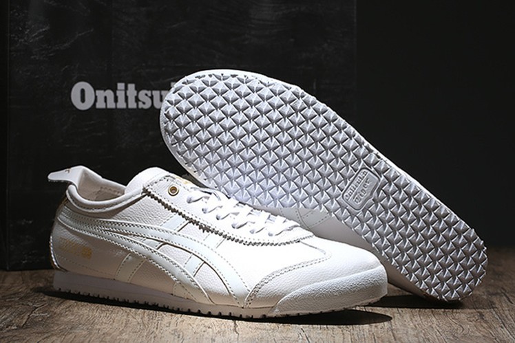 (White/ Gold) New Onitsuka Tiger Mexico 66 Shoes - Click Image to Close