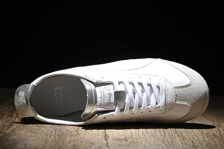 (White/ Silver) Onitsuka Tiger Mexico 66 Shoes - Click Image to Close
