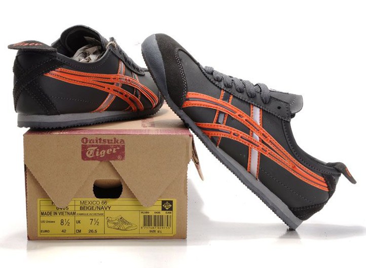 (White/ Black/ Orange) Onitsuka Tiger Mexico Mid Runnner PS Kid shoes - Click Image to Close