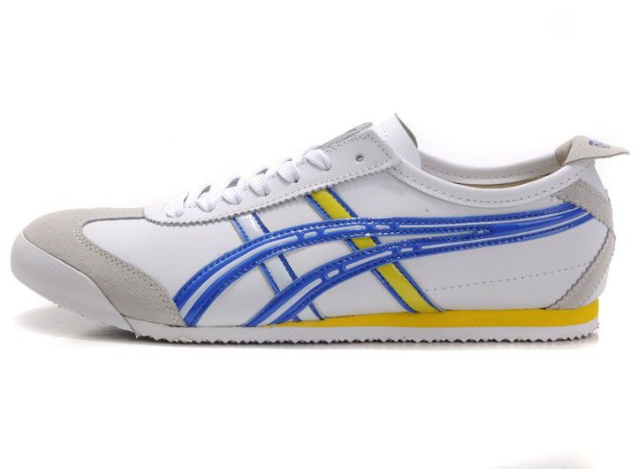 (White/ Yellow) Onitsuka Tiger Mexico 66 Shoes - Click Image to Close