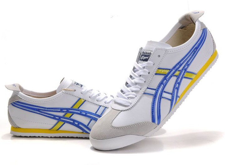 (White/ Yellow) Onitsuka Tiger Mexico 66 Shoes - Click Image to Close