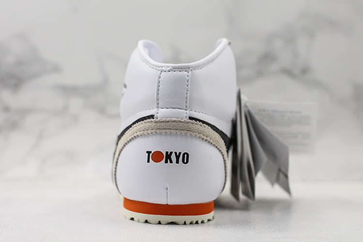 (White/ Black/ Orange) Onitsuka Tiger Mexico Mid Runner Shoes