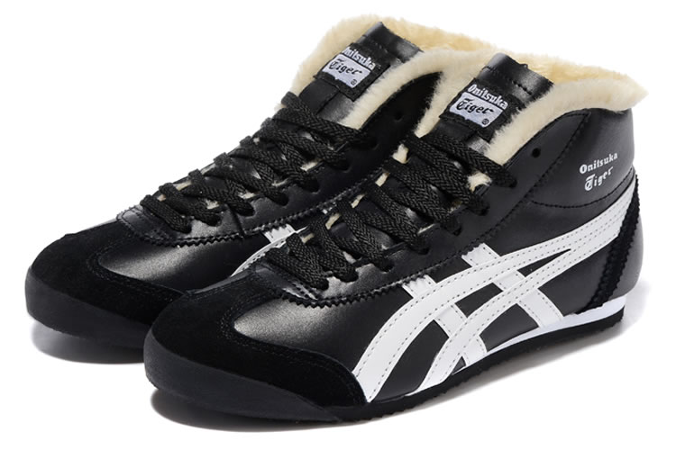 (White/ Black/ Gold) Onitsuka Tiger Mexico Mid Runner Shoes - Click Image to Close