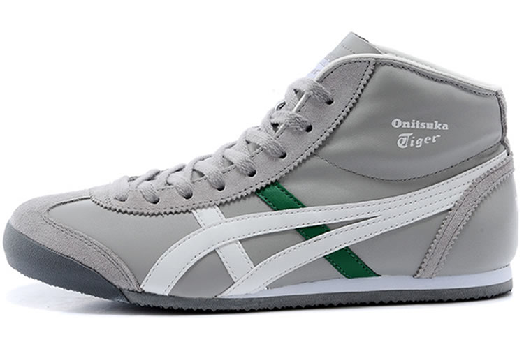 Onitsuka Tiger Mid Runner (Grey/ White/ Green) Shoes - Click Image to Close