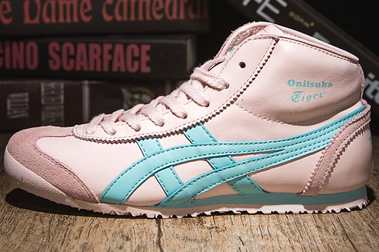 (Pink/ LT Blue) Onitsuka Tiger Mexico Mid Runner Women Shoes