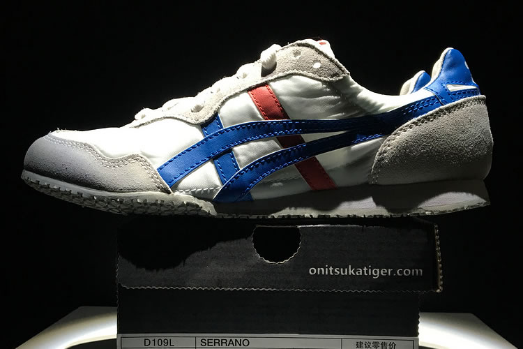 Onitsuka Tiger Serrano (White/ Blue/ Red) Shoes - Click Image to Close