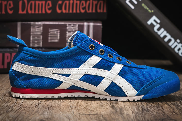 (Blue/ White/ Red) Onitsuka Tiger SLIP ON Shoes - Click Image to Close