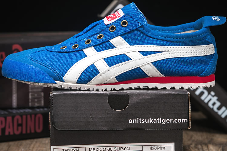 (Blue/ White/ Red) Onitsuka Tiger SLIP ON Shoes - Click Image to Close