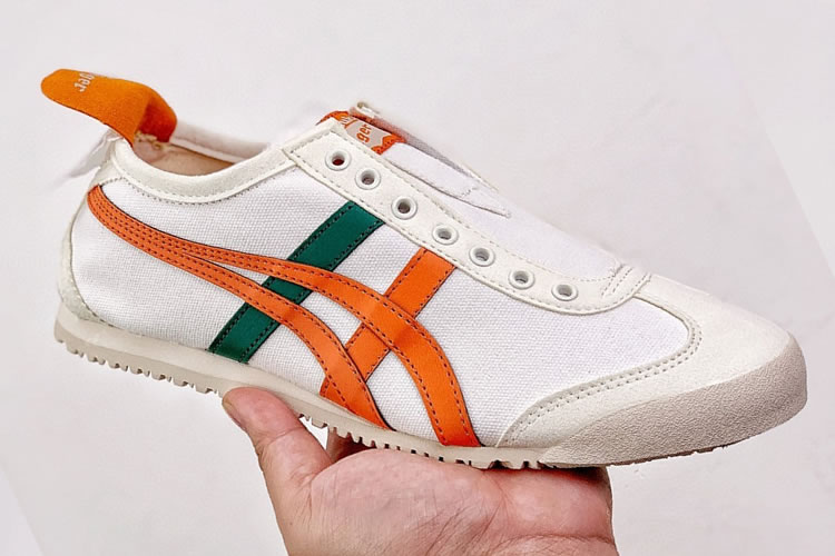 (White/ Orange/ Green) Mexico 66 Slip On Shoes