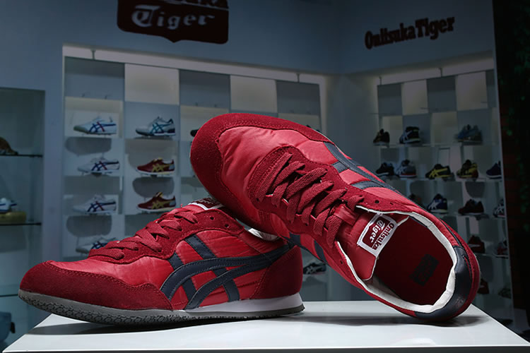 (Red/ DK Blue) Onitsuka Tiger Ultimate 81 Shoes - Click Image to Close