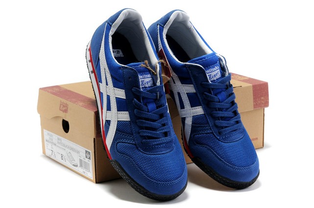 Blue White Red Onitsuka Tiger Ultimate 81 Shoes - Click Image to Close