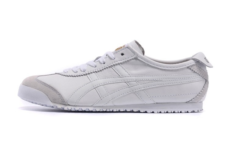 Womens Onitsuka Tiger Mexico 66 All White Shoes - Click Image to Close