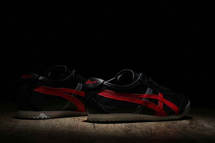 (Black/ Red) Onitsuka Tiger Mexico 66 Women Shoes - Click Image to Close