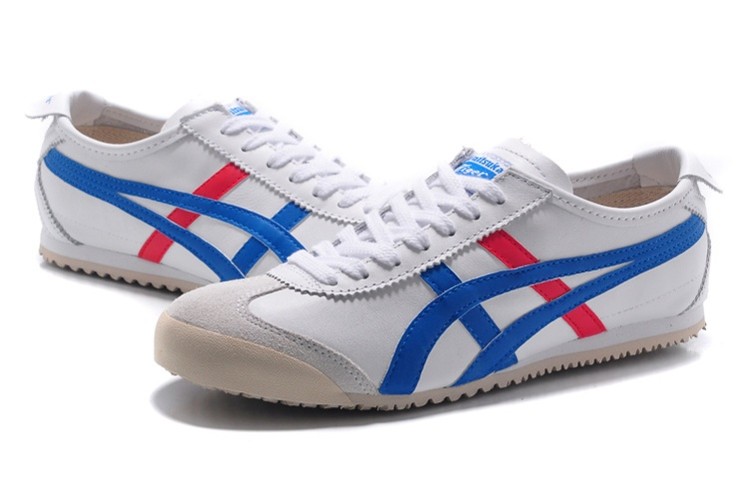 Womens Mexico 66 (White/ Blue/ Red) Shoes - Click Image to Close